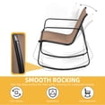 thumbnail image 3 of DWVO 3-Piece Outdoor Patio Furniture Set, Rocking Chair Set - 2 Rocking Chairs with Glass Coffee Table, Gray, 3 of 7