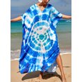thumbnail image 5 of DAKIMOE Women's Tie-Dye Caftan Cover-Up Dress, UV Protection, Blue, One Size, 5 of 6