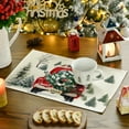 thumbnail image 3 of Smile Watercolor Red Christmas Placemats Set of 6, 12x18 Inch Seasonal Winter Xmas Holiday Table Mats, 3 of 6