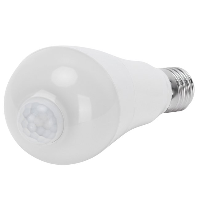 Bombilla con sensor de movimiento, bombilla de inducción de luz con sensor humano E27, lámpara con detección de movimiento, rendimiento confiable