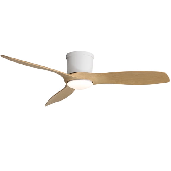 Sofucor Ceiling Fan 52-Inch Flush Mount Ceiling Fan with Integrated LED Light and Remote Control,Smart Ceiling Fan