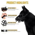thumbnail image 4 of Dog Muzzle Perfect for Large Dogs, Prevents Chewing and Biting, Basket Allows Panting and Drinking-Comfortable, Humane, Adjustable, Lightweight, Durable(XXL), 4 of 8