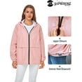 thumbnail image 4 of SaphiRose Rain Jacket Women Waterproof Raincoat Packable Hooded Windbreaker, 4 of 7