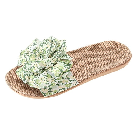 

zuwimk Beach Sandals For Women Women s Glitter Strappy Wrapped Wedge Heel Platform Sandals Green