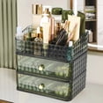 thumbnail image 2 of Makeup Organizer with Stackable Drawers Large Capacity Makeup Vanity Organizer with Compartment 3 Tier Cosmetic Storage Rack  Pattern Makeup Case Organizer for Dresser Bathrooms, 2 of 7