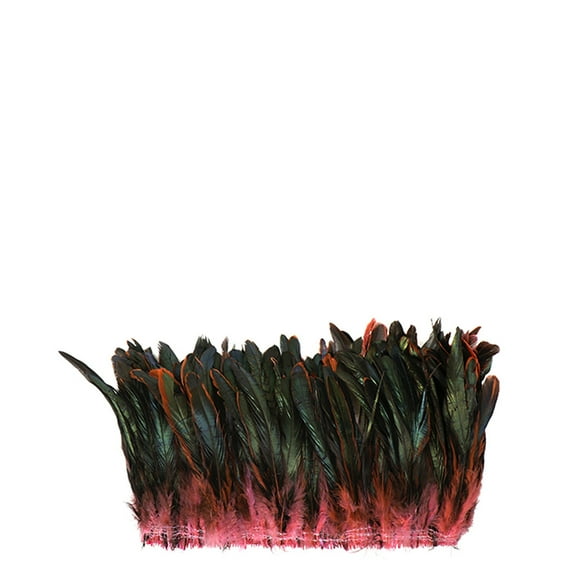 Zucker Feather Products Rooster Coque Tails Feathers Dyed Over Half Bronze - 7-10" - Pink Orient