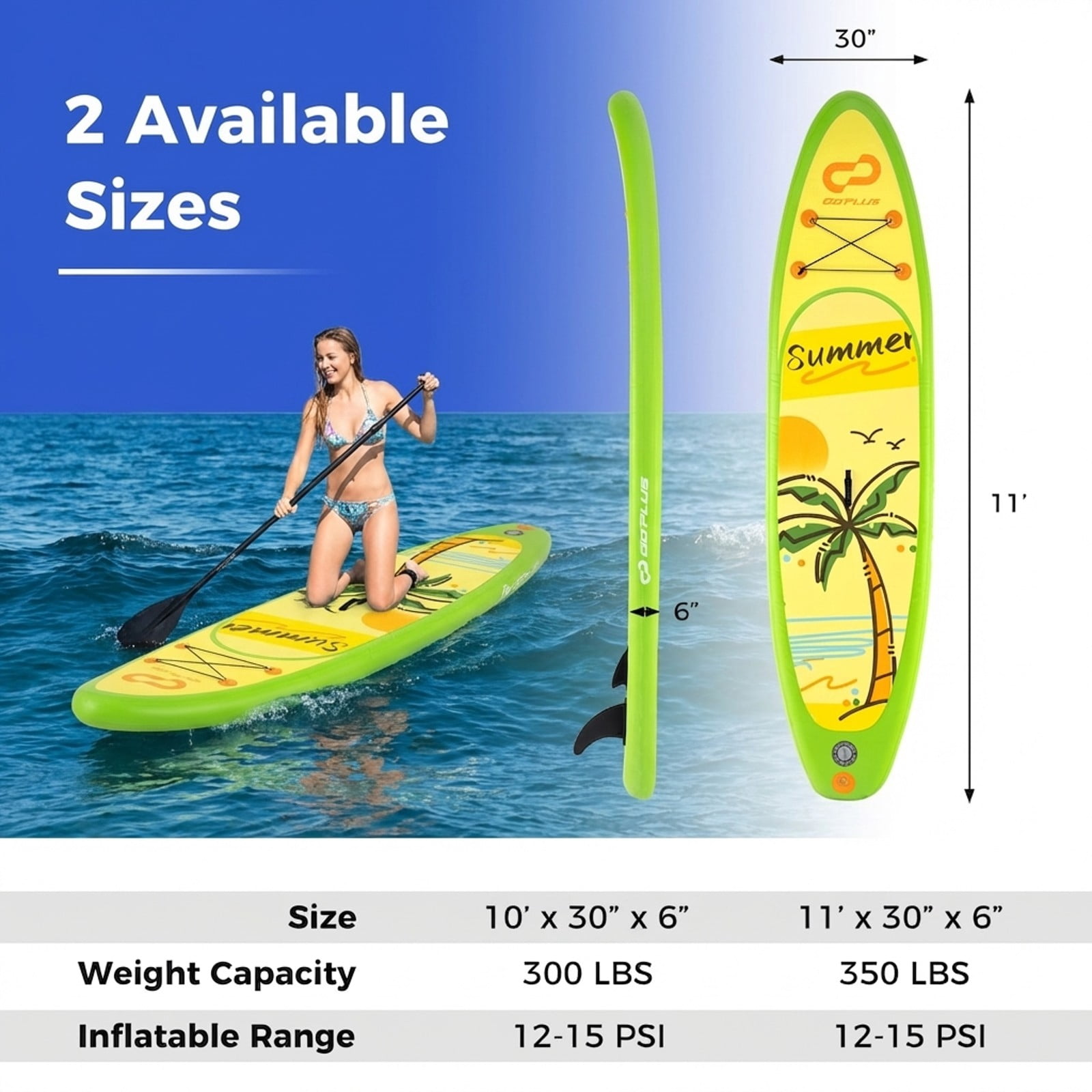 Airfind Inflatable Paddle Board with 3 Fins and SUP Kit-L