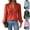 Red, variant on HAJWOH Womens Tops Dot Boho Long Sleeve Shirts V Neck Casual Chiffon Blouses Flowy Lace Hem Cute Clothing Trendy 2026