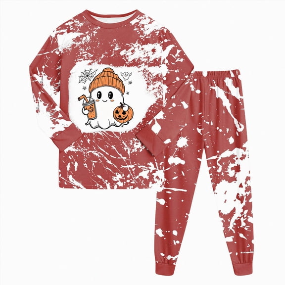 NIEWTR Toddler Baby Girl Fall Halloween Clothes pajamas Sets Tractor Long Sleeve Pullover Sweatshirt Tops Joggers Pants Set 6 9 12 18 24 Months 3T 4T Kids Fall Winter Halloween Outfits