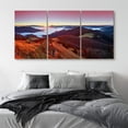 thumbnail image 2 of PixonSign Canvas Print Wall Art Set Mountain Peaks in The Red Sunlight Nature Wilderness Photography Realism Southwest Scenic Relax/Calm Multicolor Ultra for Living Room, Bedroom, Office - 24"x36"x3, 2 of 5
