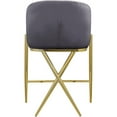 thumbnail image 3 of Meridian Furniture Xavier Gray Velvet Counter Stool with Gold Metal Legs, 3 of 8