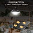 thumbnail image 1 of Lámpara colgante solar de 48 LED Luces de cobertizo colgantes impermeables para interiores y exteriores, 1 of 5