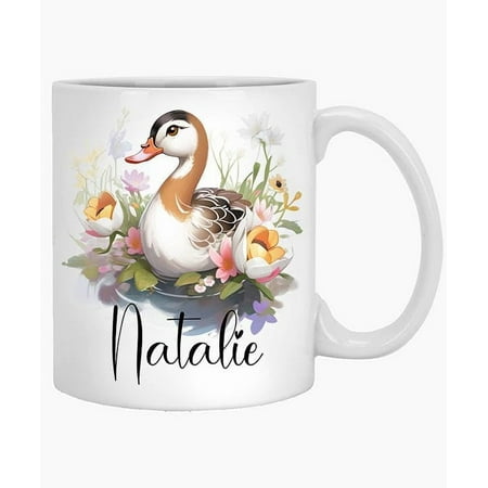 

Duck Mug Duck Gifts for Duck Name Natalie 11oz White Mug Lovers Personalized Farm Animal Mug for Women & Girls Farm Animal Gifts Farm Animal Coffee Cup 11 Oz White889992