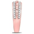 thumbnail image 4 of FB Jewels 10kt Rose Gold His Hers Round Diamond Cluster Matching Wedding Set 1 Cttw, 4 of 4