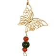 thumbnail image 6 of DecMode 34" Gold Metal Indoor Outdoor Butterfly Windchime with Glass Beads and Cone Bells, 6 of 9