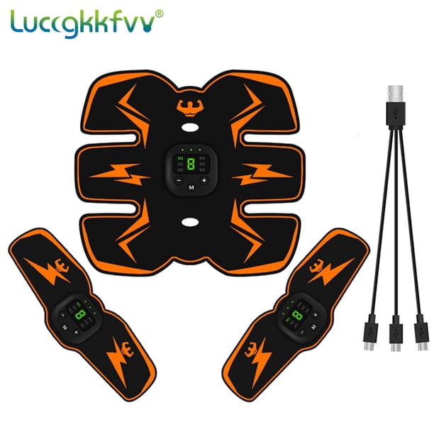 Estimulador muscular inalámbrico EMS, entrenador inteligente para Fitness, entrenamiento Abdominal, pegatinas eléctricas para perder peso, masajeador adelgazante corporal Tan Jianjun unisex
