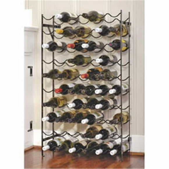 Oenophilia Alexander Wine Rack - 60 Bottle, Sturdy Metal Construction, Wobble-Free, Extra Large Standing and Wall Mount Wine Holder Storage, Measures 39.5" H x 22.5" W x 8" D