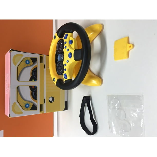 Volante de simulación de juguete con luz y sonido para bebés y niños, cochecito de copiloto educativo, volante, juguetes vocales