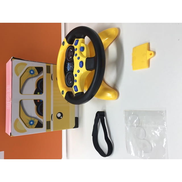 Volante de simulación de juguete con luz y sonido para bebés y niños, cochecito de copiloto educativo, volante, juguetes vocales