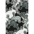thumbnail image 3 of Zelouf Kikyo Puff Print Scuba  , Sewing, DIY, Crafts Fabric by the Yard, Black/turquoise, 5 Yard, 3 of 3
