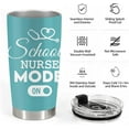 thumbnail image 3 of School Nurse Gifts, Nursing School Student Nurses Week Gifts, 20oz Stainless Steel Tumbler with Lid Straw, 3 of 6