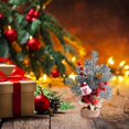 thumbnail image 5 of Christmas Tree9.84inch Artificial Christmas Trees Mini Christmas Trees Artificial Table Top Little Xmas Decorations with Holiday Ball Ornaments Red Berry Pinecone for Home Party Xmas Decor, 5 of 7