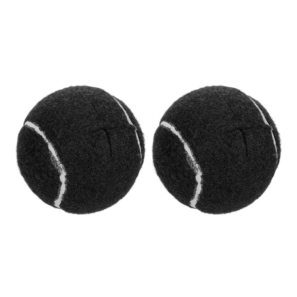 Uxcell 2 Pcs Pelotas de Tenis Precutadas para Andadores, Accesorios Universales de Pelotas Deslizantes Precutadas para Protección de Patas de Muebles y Pisos, Negro