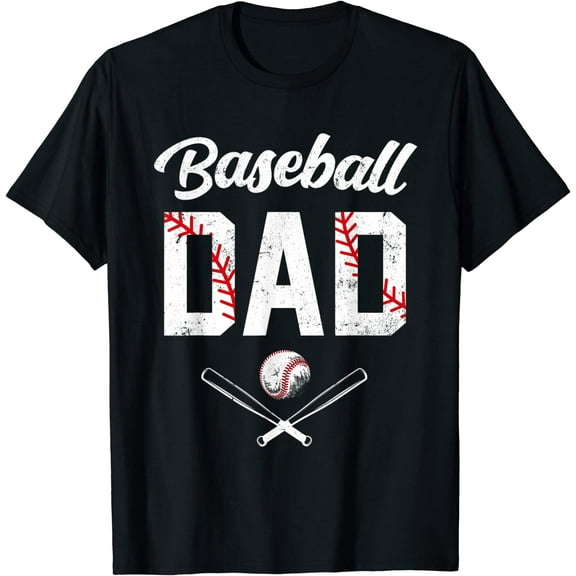 Baseball Dad Happy Fathers Day Shirts for Men Boys Kid T-Shirt