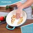 thumbnail image 4 of Nuovva - Cacerola de hierro fundido poco profunda con tapa, olla antiadherente para horno holandés,, 4 of 8