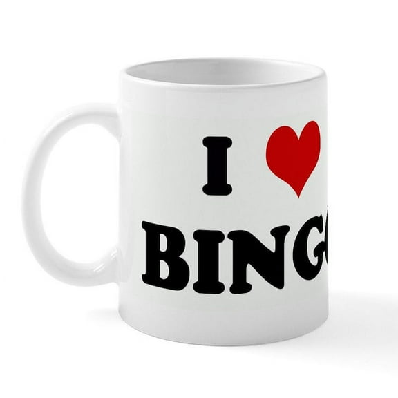 CafePress - I Love BINGO Mug - 11 oz Ceramic Mug - Novelty Coffee Tea Cup