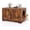Rustic Brown, variant on Cat Litter Box Enclosure, Modern Litter Box Furniture with Double Doors, Side Entry, Cat House, Side End Table, 31.5 x 20 x 20 Inches (Black)