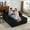 Black, variant on Oversized Chaise Lounge Chair 54 * 61" Indoor Corduroy Cloud Boneless Single Couch Sofa with 4 Pillows Armrests & Deep Seat No Assembly Comfy Sleeper Couch Bed Reading Chairs for Living Room
