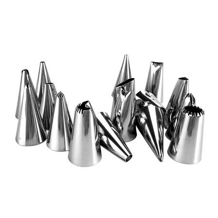 

16pcs Decorating Kit Stainless Steel Decorating Supplies Icing Tips and Bags for Baking Household Cake Decorating Supplies with Storage Box