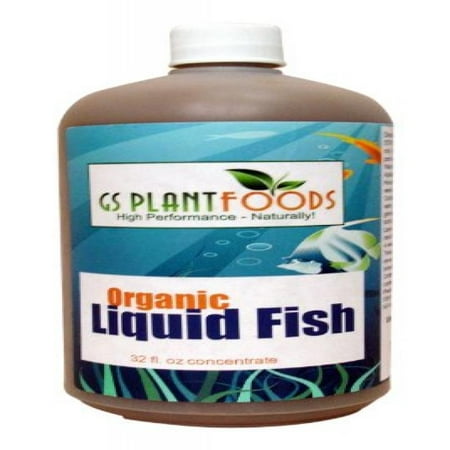 Organic Natural Liquid Fish Garden Soil Health Supplement Fertilizer for Vegetable Plants, Flower Plants - 1 Quart (32 Fl. Oz.) of (Best Plant Food For Vegetable Garden)