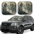 thumbnail image 1 of Balery Forest Meditating White Tiger Parasol para parabrisas de coche de 2 piezas | Parasol plegable para parabrisas delantero de coche para la mayoría de sedanes-Large, 1 of 6