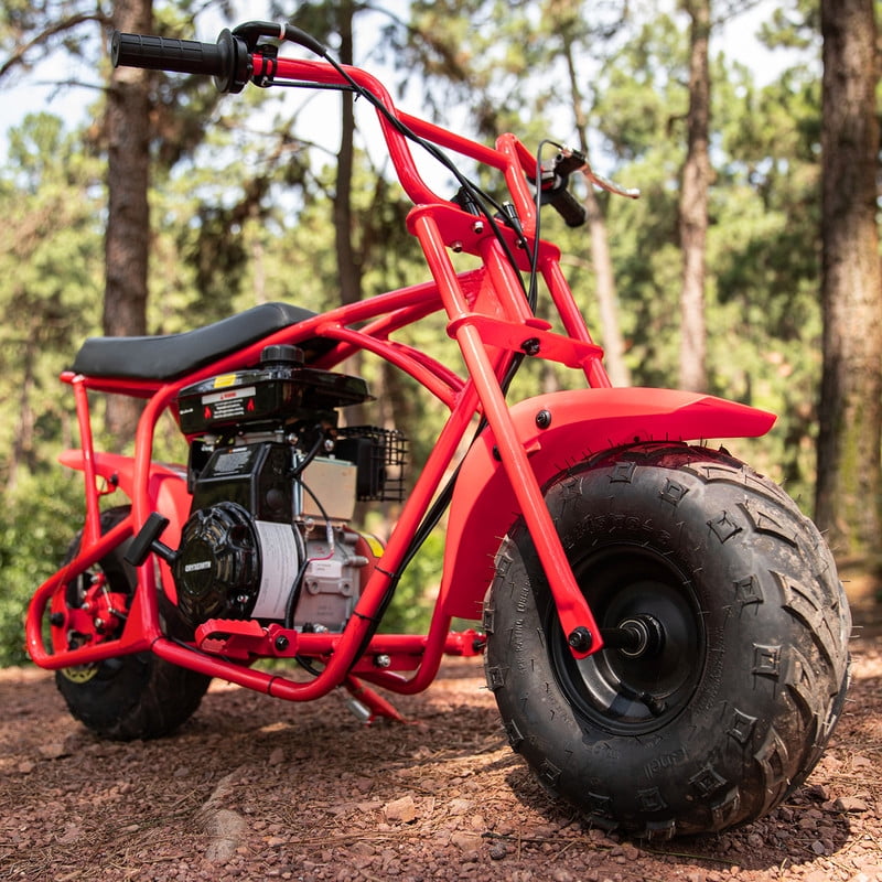 Oryxearth OGM105 Basic 4-Stroke Mini Bike, 105CC Gas Powered Dirt Bike,Off-Road Trail for Adult, up to 28 Mph, Red