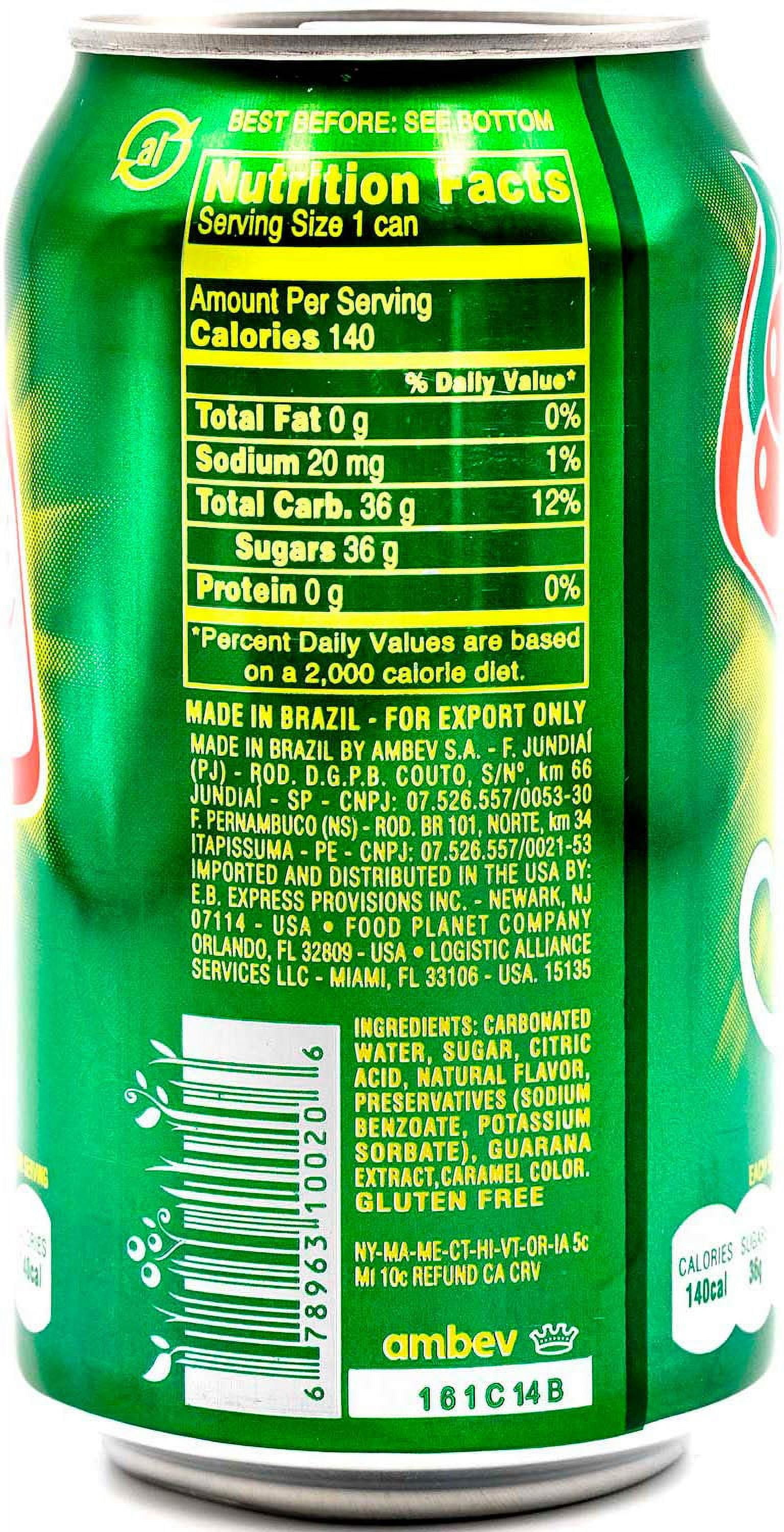 Guarana Antarctica Soda, 11.83 fl oz Cans,12-Count (Pack of 24)