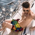 thumbnail image 2 of luoweisi Men's Beach Shorts Quick Dry Swim Trunks with Mesh Lining Tropical Leaves S, 2 of 5