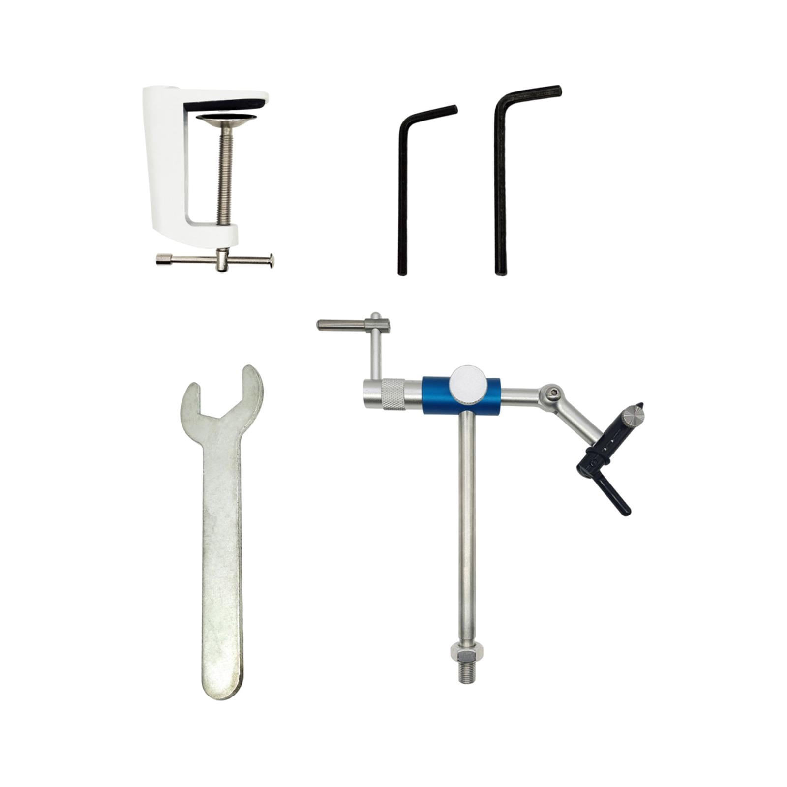 Fly Tying Vise,Rotary Fly Tying Vise Fishing Flies Tying Tool,Fly Gears 360 degree Rotation Multiple Adjustments,C Clamps Tying Vise with Steel Hardened Jaw,Handy Fly Hooks Tool for Beginner