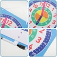 thumbnail image 2 of Reloj de dibujos animados para niños pequeños, ayuda para la enseñanza del tiempo, aprendizaje para niños, relojes analógicos para practicar, pupilas grandes, cartón, 2 of 6