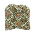 thumbnail image 2 of Blazing Needles 19-inch U-Shaped Spun Polyester Outdoor Tufted Dining Chair Cushion Splendor Festive, 2 of 2