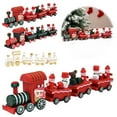 thumbnail image 2 of Mini Wooden Christmas Train with Snowman, Mini Train Ornaments Kids Present Toys for Christmas Party, Mini 4- Section Trains Toy for Kids Xmas Party Decoration Home Dcor, 2 of 9