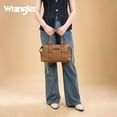 thumbnail image 4 of Wrangler Suede Doctor Bag Top Handle Purse Satchel Handbags Suede Crossbody Barrel Handbags for Women, Khaki, 4 of 7