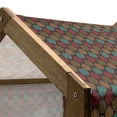 thumbnail image 5 of Earth Tones Pet House, Native Eastern Art with Abstract Details Old Motifs of Culture, Outdoor & Indoor Portable Dog Kennel with Pillow and Cover, 5 Sizes, Multicolor, by Ambesonne, 5 of 5