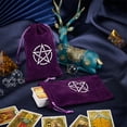 thumbnail image 4 of DIY 2pc Velvet Tarot Card Storage Bags Drawstring Pouches Packaging Bag Rectangle Star 180x120mm, 4 of 6