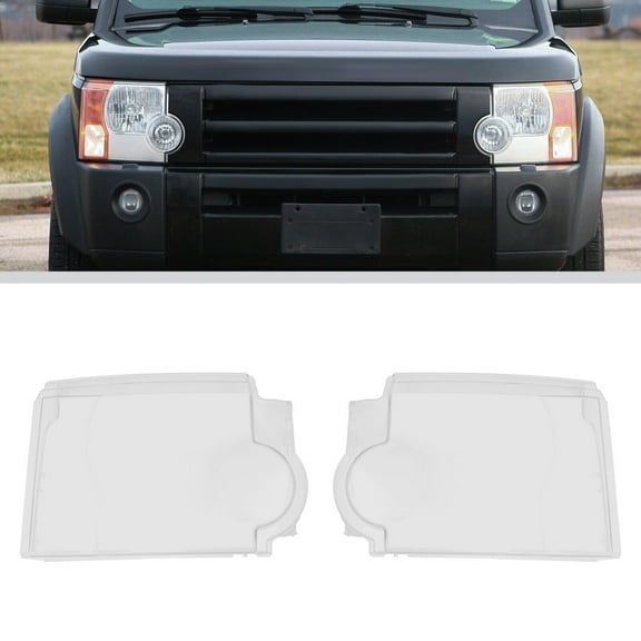 For Land Rover LR3 2005-2009 Left   Right Headlamp Headlight Lens Cover Clear