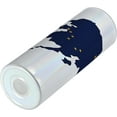 thumbnail image 2 of Alaska 20 Oz Skinny Tumbler, Outline Last Frontier State Map with Flag 8 Golden Yellow Stars, Leak-Proof Straw Lid and Brush Vacuum Insulated for Outdoor Use, Night Blue Earth Yellow, 2 of 6