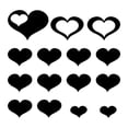 thumbnail image 1 of 14pcs Acrylique Miroir Coeur Forme Mur Autocollant Amour Acrylique Miroirs Autocollant, 1 of 8