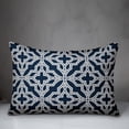 thumbnail image 2 of Creative Products Navy and White Geo Quatrefoil 14x20 Spun Poly Pillow, 2 of 2