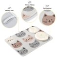 thumbnail image 3 of Yayeee Dish Drying Mat for Kitchen Counter 16"x18" Microfiber Absorbent Pad, Gray Cat Pattern, 3 of 7